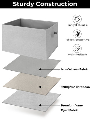 Storage Baskets for Shelves, 3-Pack