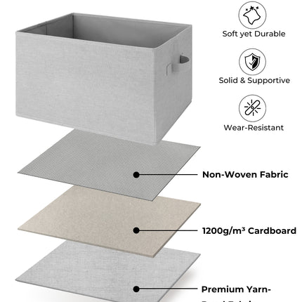 SroageWorks Storage Baskets for Shelves, 3-Pack