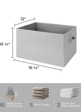 Storage Baskets for Shelves, 3-Pack