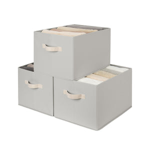 Closet Organizers and Storage Bins, Fabric Storage Baskets for Shelves,  3-Pack
