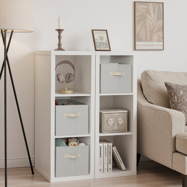 Closet Organizers and Storage Bins, Fabric Storage Baskets for Shelves,  3-Pack