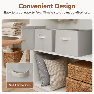 Closet Organizers and Storage Bins, Fabric Storage Baskets for Shelves,  3-Pack