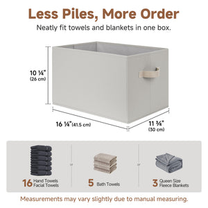 Closet Organizers and Storage Bins, Fabric Storage Baskets for Shelves,  3-Pack