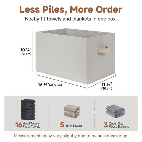 Closet Organizers and Storage Bins, Fabric Storage Baskets for Shelves,  3-Pack