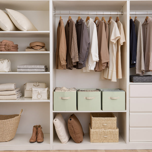 Closet Organizers and Storage Bins, Fabric Storage Baskets for Shelves,  3-Pack