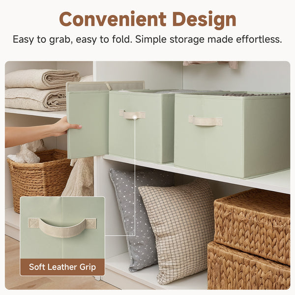Closet Organizers and Storage Bins, Fabric Storage Baskets for Shelves,  3-Pack
