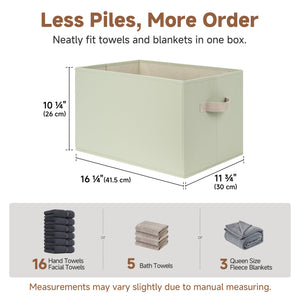 Closet Organizers and Storage Bins, Fabric Storage Baskets for Shelves,  3-Pack