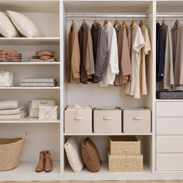 Closet Organizers and Storage Bins, Fabric Storage Baskets for Shelves,  3-Pack