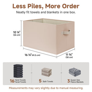 Closet Organizers and Storage Bins, Fabric Storage Baskets for Shelves,  3-Pack