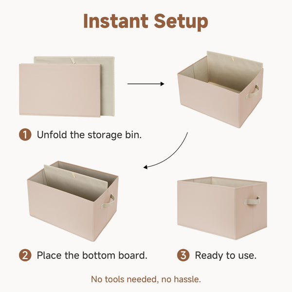 Closet Organizers and Storage Bins, Fabric Storage Baskets for Shelves,  3-Pack