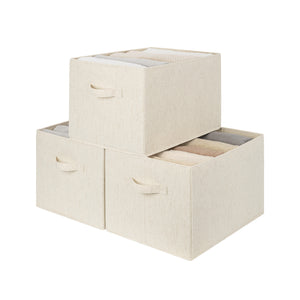 Closet Organizers and Storage Bins, Fabric Storage Bins for Organization, 3-Pack