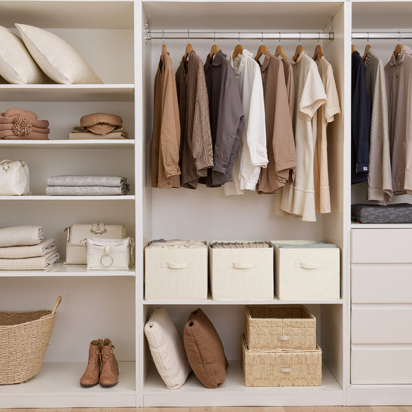 Closet Organizers and Storage Bins, Fabric Storage Bins for Organization, 3-Pack