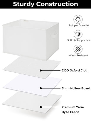 Storage Baskets for Shelves, 3-Pack