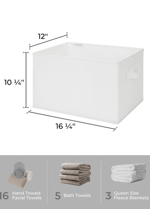 Storage Baskets for Shelves, 3-Pack