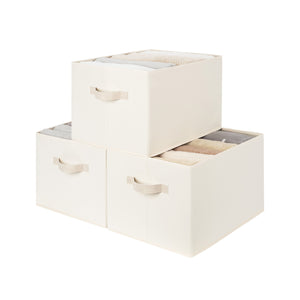 Closet Organizers and Storage Bins, Fabric Storage Baskets for Shelves,  3-Pack