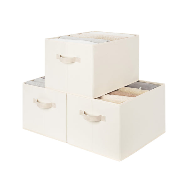 Closet Organizers and Storage Bins, Fabric Storage Baskets for Shelves,  3-Pack