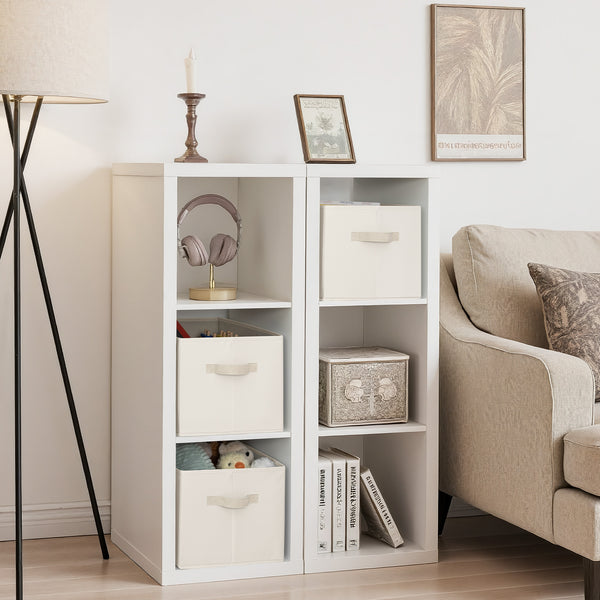 Closet Organizers and Storage Bins, Fabric Storage Baskets for Shelves,  3-Pack