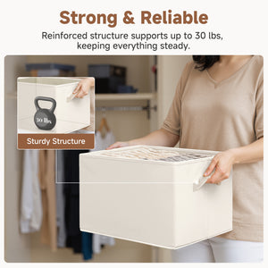 Closet Organizers and Storage Bins, Fabric Storage Baskets for Shelves,  3-Pack