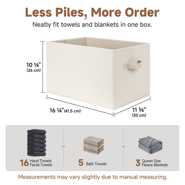 Closet Organizers and Storage Bins, Fabric Storage Baskets for Shelves,  3-Pack