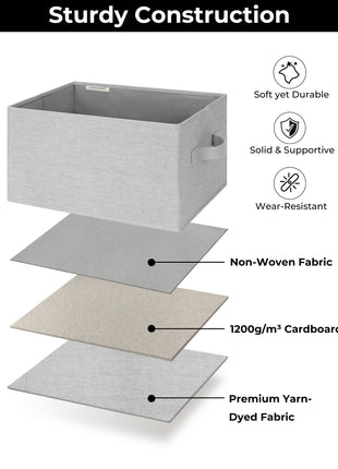Storage Baskets for Shelves, 3-Pack