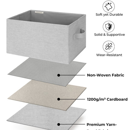 SroageWorks Storage Baskets for Shelves, 3-Pack