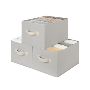 Closet Organizers and Storage Bins, Fabric Storage Baskets for Shelves,  3-Pack