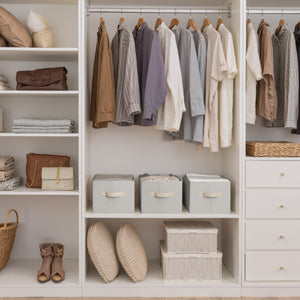 Closet Organizers and Storage Bins, Fabric Storage Baskets for Shelves,  3-Pack