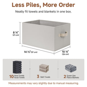 Closet Organizers and Storage Bins, Fabric Storage Baskets for Shelves,  3-Pack