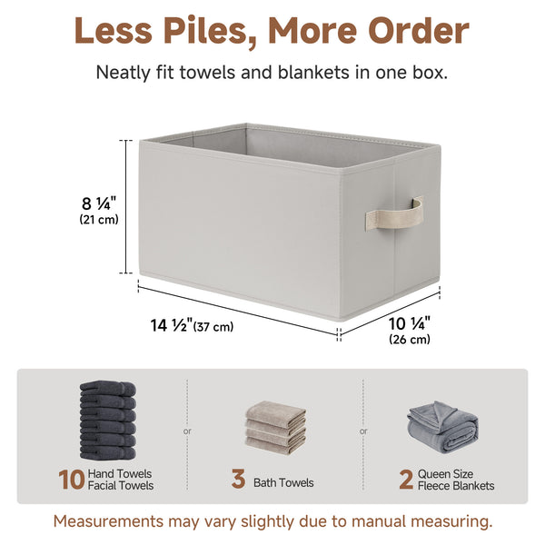 Closet Organizers and Storage Bins, Fabric Storage Baskets for Shelves,  3-Pack