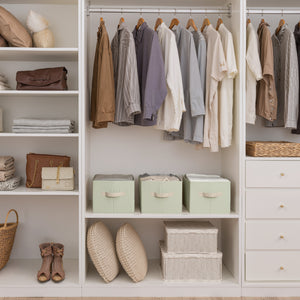 Closet Organizers and Storage Bins, Fabric Storage Baskets for Shelves,  3-Pack