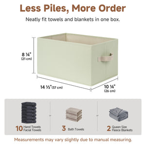 Closet Organizers and Storage Bins, Fabric Storage Baskets for Shelves,  3-Pack