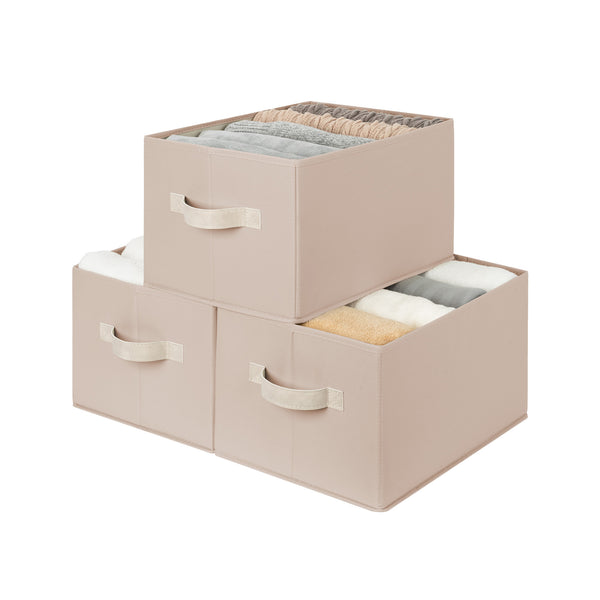 Closet Organizers and Storage Bins, Fabric Storage Baskets for Shelves,  3-Pack
