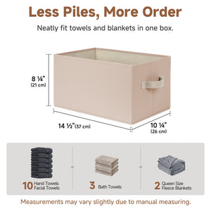 Closet Organizers and Storage Bins, Fabric Storage Baskets for Shelves,  3-Pack