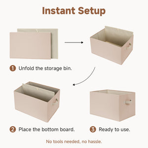 Closet Organizers and Storage Bins, Fabric Storage Baskets for Shelves,  3-Pack