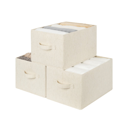 Closet Organizers and Storage Bins, Fabric Storage Bins for Organization, 3-Pack