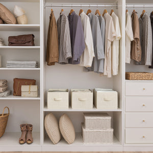 Closet Organizers and Storage Bins, Fabric Storage Bins for Organization, 3-Pack