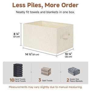 Closet Organizers and Storage Bins, Fabric Storage Bins for Organization, 3-Pack