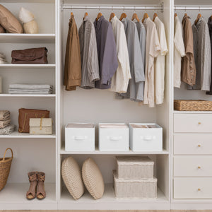 Closet Organizers and Storage Bins, Fabric Storage Bins for Organization, 3-Pack