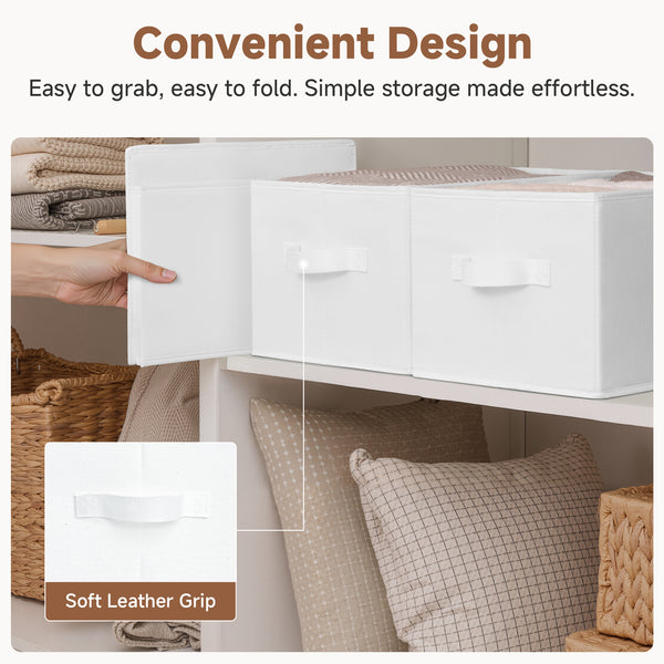 Closet Organizers and Storage Bins, Fabric Storage Bins for Organization, 3-Pack