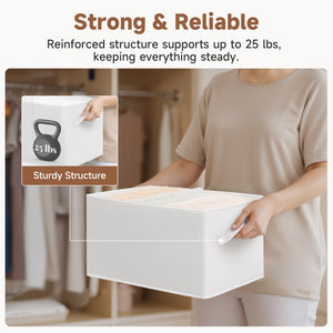 Closet Organizers and Storage Bins, Fabric Storage Bins for Organization, 3-Pack