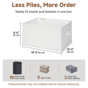 Closet Organizers and Storage Bins, Fabric Storage Bins for Organization, 3-Pack