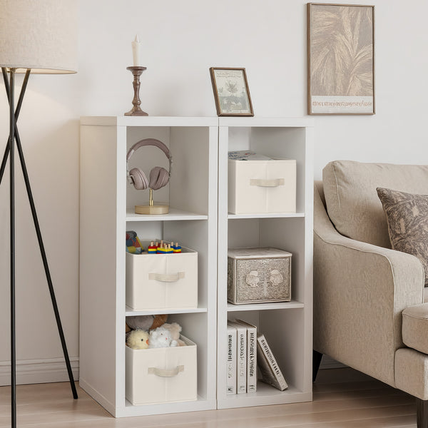 Closet Organizers and Storage Bins, Fabric Storage Baskets for Shelves,  3-Pack