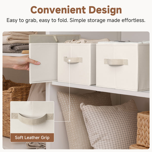 Closet Organizers and Storage Bins, Fabric Storage Baskets for Shelves,  3-Pack