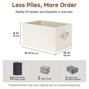 Closet Organizers and Storage Bins, Fabric Storage Baskets for Shelves,  3-Pack