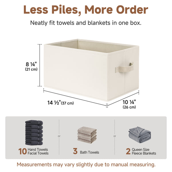 Closet Organizers and Storage Bins, Fabric Storage Baskets for Shelves,  3-Pack