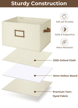 Storage Baskets for Shelves, 3-Pack