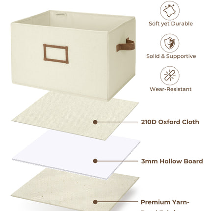 SroageWorks Storage Baskets for Shelves, 3-Pack