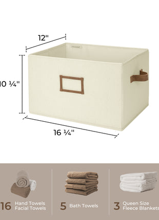 Storage Baskets for Shelves, 3-Pack