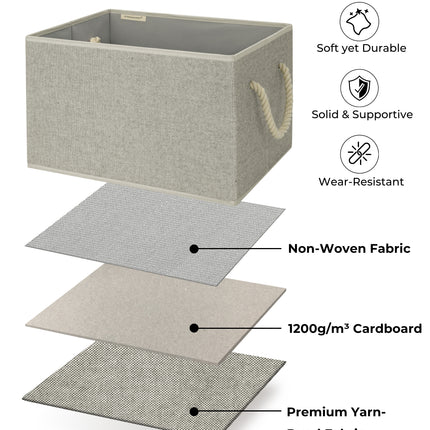 SroageWorks Storage Baskets for Shelves, 3-Pack