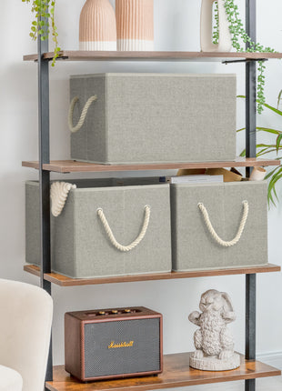 Storage Baskets for Shelves, 3-Pack